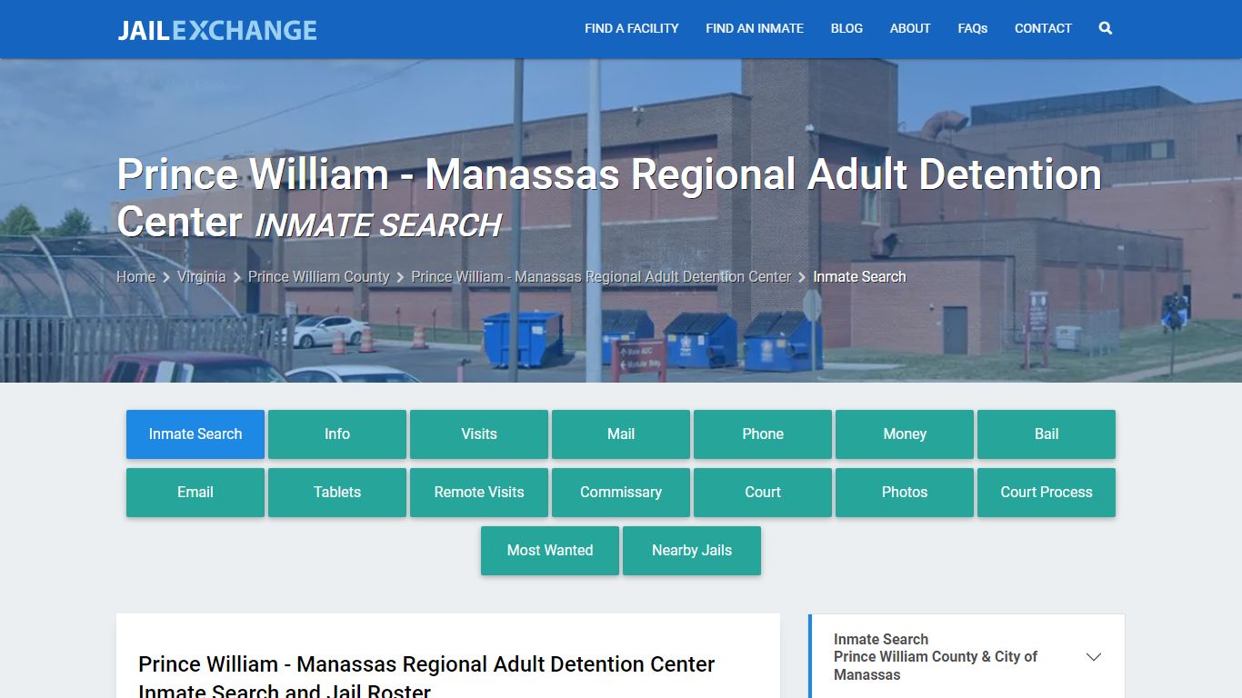 Inmate Search: Roster & Mugshots - Prince William - Jail Exchange